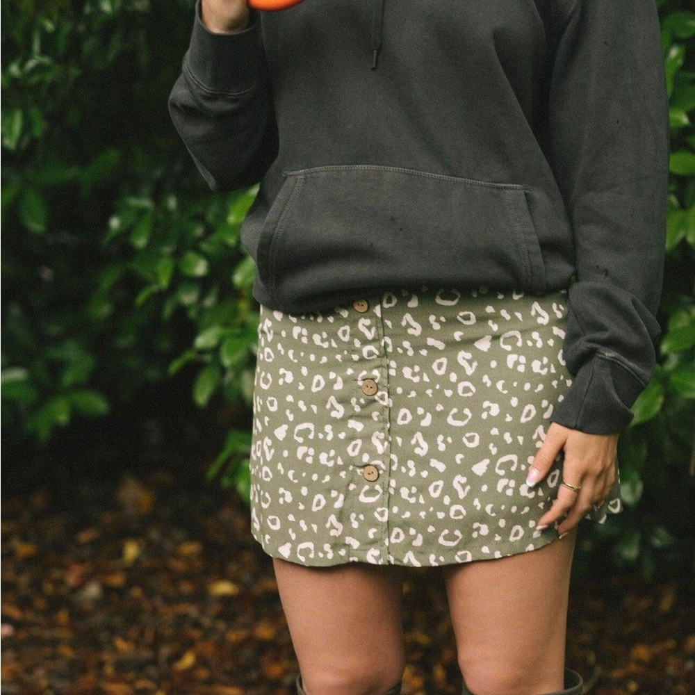 Olive Figary Mini Skirt